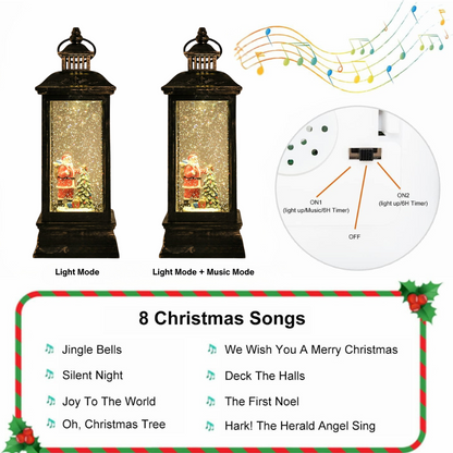 Warmioo Christmas Snow Globe Lantern