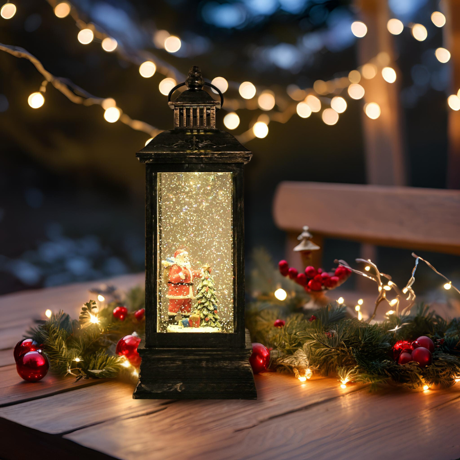 Warmioo Christmas Snow Globe Lantern